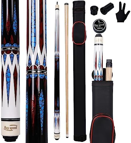 چوب استخر ری اسپید با قاب سخت چوب استخر حرفه ای بیلیارد 19/20 اونس استیک Image