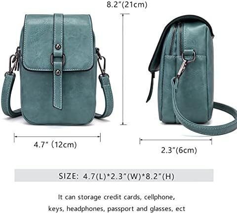 کیف تلفن کراس بادی قدیمی زنانه، کیف شانه ای کوچک مسنجر، کیف پول کیف پول نقد Image