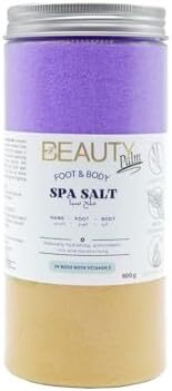 پودر مخلوط نمک بیوتی پالم اسپا 600 گرم برای پا و بدن (اسطوخودوس/طلا/نعناع) l مرطوب کننده و آبرسان طبیعی l پوست صاف و نرم