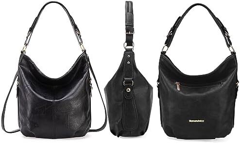 کیف دستی زنانه مونتانا West Hobo کیف های بزرگ و کیف های دستی با گل میخ و بند کراس بادی Image