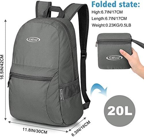 کوله‌پشتی ضدآب بسیار سبک تاشو G4Free کوچک 20 لیتری برای کمپینگ زنانه دوچرخه‌سواری مردانه