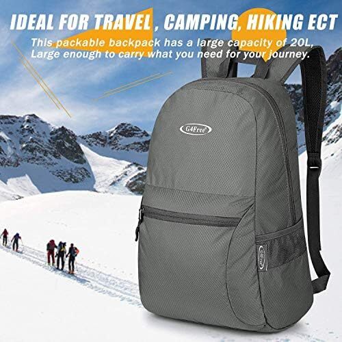 کوله‌پشتی ضدآب بسیار سبک تاشو G4Free کوچک 20 لیتری برای کمپینگ زنانه دوچرخه‌سواری مردانه Image