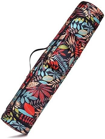 کیف مت یوگا برای زنان و مردان، کیف بدنسازی یوگا مسافرتی، کیف حمل کننده تشک یوگا با زیپ کامل برای پارک تمرین کلاس با جیب و بند قابل تنظیم Image