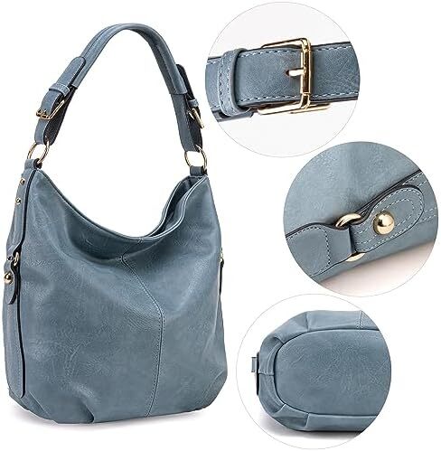 کیف دستی زنانه مونتانا West Hobo کیف های بزرگ و کیف های دستی با گل میخ و بند کراس بادی Image