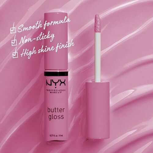 NYX MAKEUP PROFESSIONAL Butter Gloss, Eclair 02, 0.27 Fl Oz (بسته 1 عددی) Image