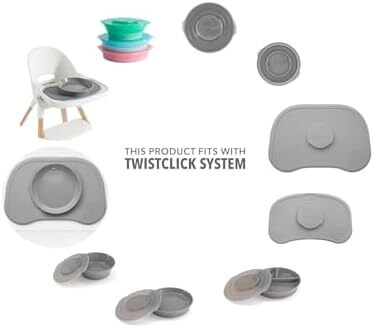 کاسه نوزاد Twistshake با درب محکم | ظروف غذایی بدون BPA برای نوزادان | بشقاب تغذیه برای کودکان 6 ماه به بالا | آموزش غذایی برای کودکان نوپا | سفید Image