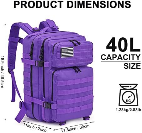 کوله‌پشتی پیاده‌روی تاکتیکی نظامی 40 لیتری G4Free 3 روزه حمله 3 روزه بقا Molle Pack Bug Out کیف کوله‌پشتی ماهیگیری Image