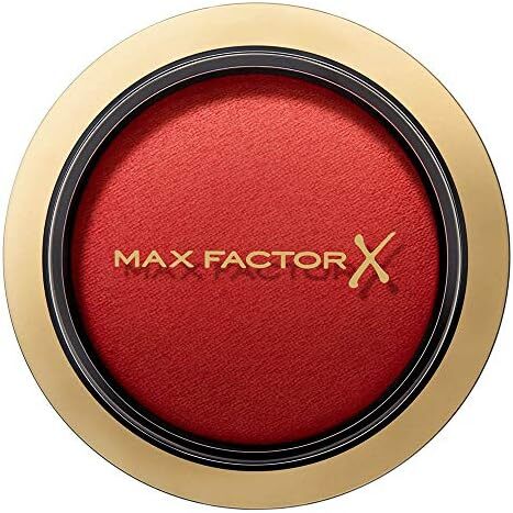 رژگونه کامپکت Max Factor Cheeky Coral 35 - رژگونه مرمری برای درخشندگی عالی - رژگونه پودری چند تنی - زردآلو Image