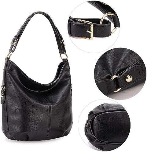 کیف دستی زنانه مونتانا West Hobo کیف های بزرگ و کیف های دستی با گل میخ و بند کراس بادی Image