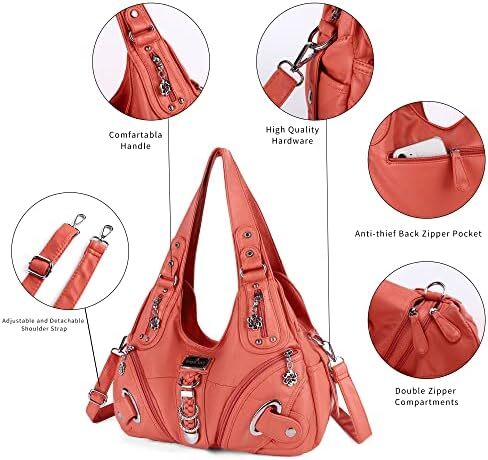 کیف دستی و کیف دستی Angelkiss Hobo برای زنان کیف دستی زنانه کیف زنانه کیف های شانه بزرگ روزانه Image