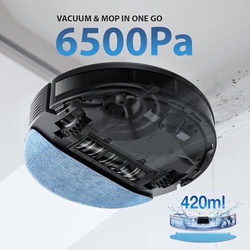 جاروبرقی رباتیک ECOVACS DEEBOT Y1 Pro Plus با ایستگاه خالی‌سازی خودکار، قدرت مکش 6500Pa، جارو و تی 2 در 1، فناوری ناوبری پیشرفته LDS و پشتیبانی از نقشه‌برداری واقعی برای چندین طبقه - 1 سال گارانتی Image