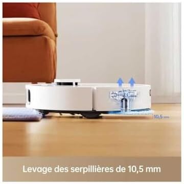 جاروبرقی رباتیک دریم L10s پرو اولترا با تمیزکننده خودکار مپ، آب داغ، افزایش، قدرت مکش ۷۰۰۰ پاسکال، دو مپ، تمیز کردن کف، تشخیص فرش، گارانتی ۲ ساله Image