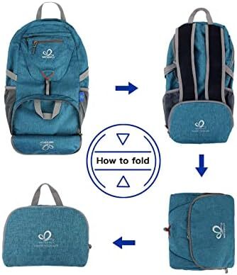 کوله پشتی کوچک تاشو فوق سبک WATERFLY: 20 لیتری کوله پشتی کوهنوردی با قابلیت بسته بندی سبک وزن کوله پشتی کوهنوردی در فضای باز کوله پشتی ورزشی در فضای باز کوله پشتی مسافرتی زنانه مردانه Image