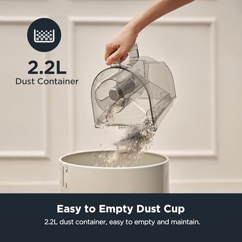 جاروبرقی EUREKA 2000W با ظرفیت 2.2 لیتری و فیلتر سیکلونی، جاروبرقی بدون کیسه، فیلتر قابل شستشو برای موی حیوانات، فرش، کاشی، 220 ولت، آپولو Image