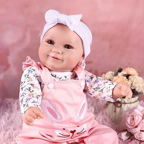 BABESIDE Reborn Baby Dolls, 20Inch Soft Cute-Realistic Baby Doll Girl w/Complete Accessories Real Life Reborn Baby Dolls That Look Real for 3+ Years Old Girls Gifts, Playtime Image