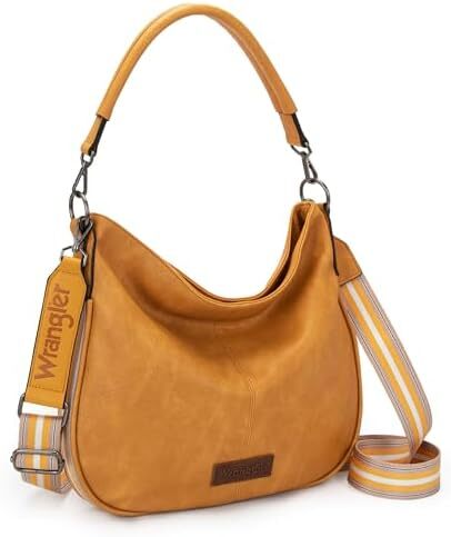 کیف های زنانه رانگلر هوبو کیف های شانه ای نواری نخی راه راه و کیف های دستی با بند Image