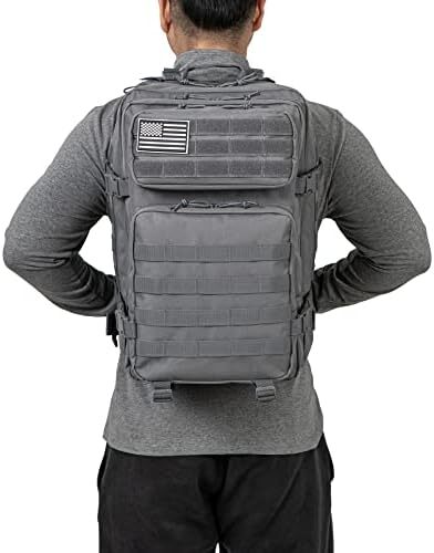 QT&QY 45L Military Tactical Backpacks Molle Army Assault Pack 3 Day Bug Out Survival Bag Hiking Treeking Rucksack Image
