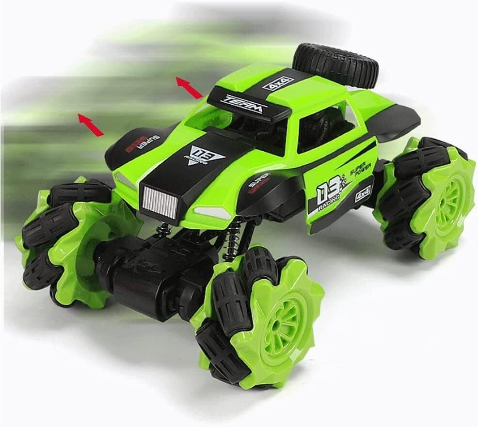 Swift RC Cars 4WD Drift Stunt کنترل از راه دور خزنده آفرود ماشین Twist 4x4 با سنسور گرانش تعلیق واقعی ساعت نور موسیقی اسباب بازی کودکان هدیه هدیه برای کودکان - (سبز) Image