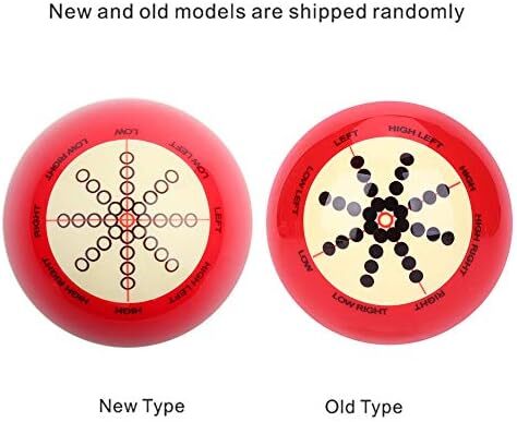 توپ کیو بیلیارد، توپ آموزشی استاندارد میز بیلیارد، لوازم جانبی کمکی تمرینی بیلیارد کیو توپ، برای تمرین خانگی آمریکا Pool Eight Ball، با خطوط و نقطه های استاندارد Image