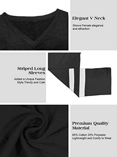 تی‌شرت زنانه یقه گرد/ویژه زنانه زنانه نیم‌آستین تی‌شرت‌های بیسبال سایز بزرگ تاپ‌های تونیک Image