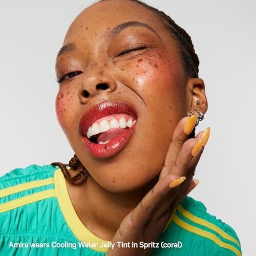 میکاپ شیری آب خنک کننده ژله ای رنگ لب + لکه رژ گونه (اسپریتز - نارنجی مرجانی) .17 اونس / 5 گرم Image