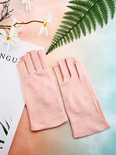 دستکش بدون انگشت Maxdot ضد لغزش محافظ UV دستکش رانندگی تابستانی در فضای باز برای زنان و دختران Image