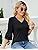 TFSDOD زنانه یقه V یقه 3/4 تاپ آستین زنگ دار یقه یقه دار پیراهن آستین دار یقه دار بلوزهای گشاد تابستانی تابستانی Thumbnail