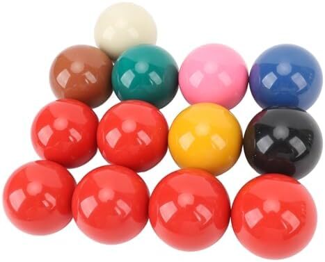 ست توپ اسنوکر، ست توپ اسنوکر حرفه ای بیلیارد با قطر استاندارد 2.1 اینچ، 13 توپ شامل، ست توپ استخر اسنوکر رزینی مقاوم در برابر ضربه برای میزهای بیلی Image