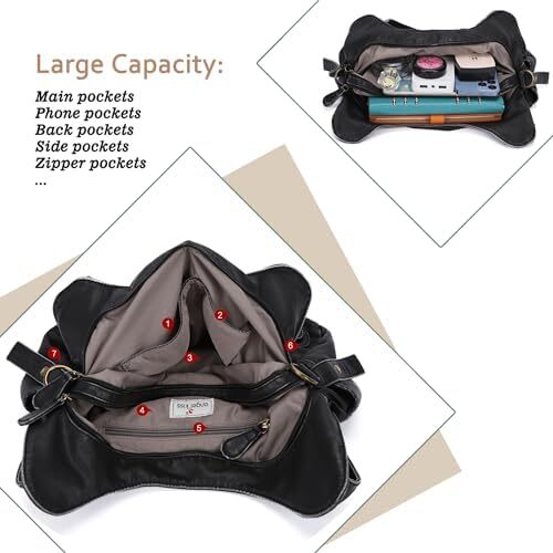 کیف دستی و کیف دستی Angelkiss Hobo برای زنان کیف دستی زنانه کیف زنانه کیف های شانه بزرگ روزانه Image