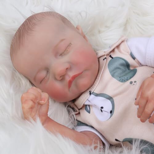 WOOROY Realistic Reborn Baby Dolls Boy - 18 Inch Lifelike Full Body Dolls Baby Newborn Baby Dolls Sleeping Real Life Baby Dolls Gift Gift for Kids 3+ Image