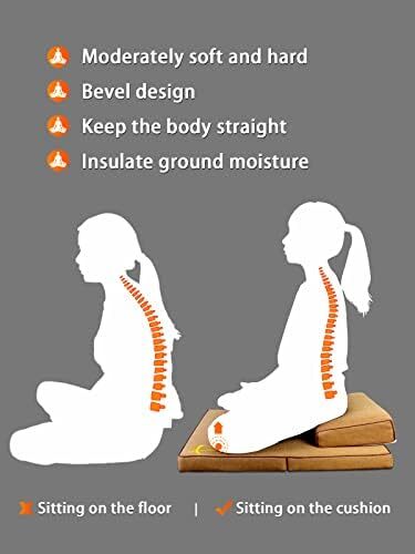 ست تشک مدیتیشن Agsnilove تشک یوگا ضخیم بزرگ بالش کف صندلی برای بزرگسالان لوازم جانبی مدیتیشن Image