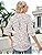 TFSDOD زنانه یقه V یقه 3/4 تاپ آستین زنگ دار یقه یقه دار پیراهن آستین دار یقه دار بلوزهای گشاد تابستانی تابستانی Thumbnail