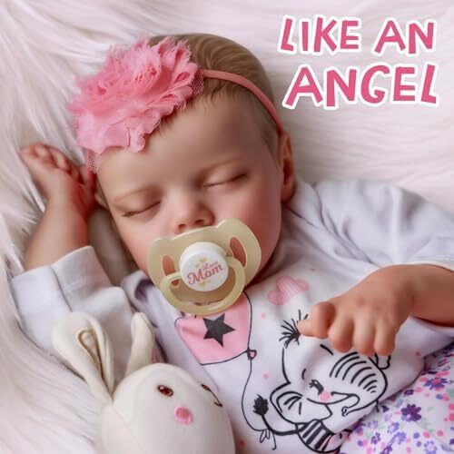 ADFO Lifelike Reborn Baby Dolls Twinnie - Girl 17-Inch - Soft Body Realistic-Newborn Baby Dolls Full Vinyl Body Poseable Baby Girl with Feeding Kit Gift Box for Kids Age 3+ Image