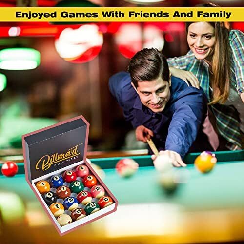 لوازم جانبی میز بیلیارد توپ بیلیارد ممتاز Billmart 2-1/10.2 سانتی متر سایز قاعده 16 ست بیلیارد توپ بیلیارد Image