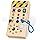 Hoarosall montessori toddler busy board, baby wooden busy board with 8 LED light switches, sensory toys light switch toys travel toys for 1+ year old baby and toddler Thumbnail