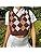 جلیقه ژاکت بافتنی Hyipels Argyle زنانه Y2K لباس بافتنی چهارخانه مدل لباس بافتنی Preppy Style V یقه تاپ تانک دخترانه Thumbnail
