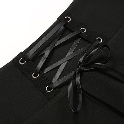 دامن های کوتاه چهارخانه گوتیک IDEALSANXUN برای دامن های چهارخانه کمر بلند زنانه Image