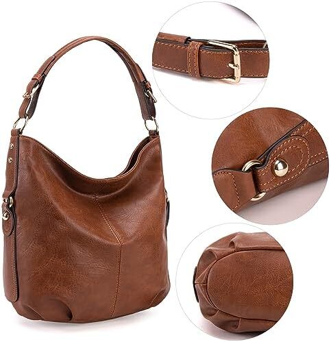 کیف دستی زنانه مونتانا West Hobo کیف های بزرگ و کیف های دستی با گل میخ و بند کراس بادی Image