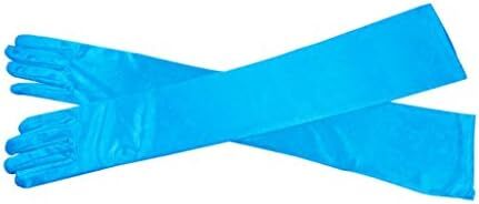 دستکش 21 اینچی برای مهمانی عصرانه زنانه DreamHigh دستکش ساتن بلند مشکی/سفید Image