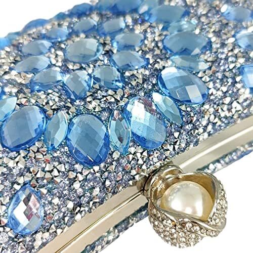 کیف پول‌های Clutch کریستالی Boutique De FGG برای کیف‌های شب زنانه کیف بدلیجات جشن عروسی Image