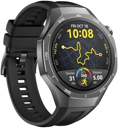 ساعت هوشمند HUAWEI WATCH GT5 Pro با طراحی تیز و شیک، عمر باتری تا ۱۴ روز، ساعت ورزشی حرفه‌ای، ردیابی سلامت، سازگار با iOS و Android، ۳ ماه خدمات HUAWEI Care+، رنگ مشکی Image