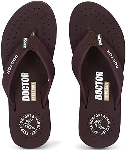 DOCTOR EXTRA SOFT Ortho Care زنانه ارتوپدی و دیابتی احساس خوب فوق العاده راحت Dr Sliders فلیپ فلاپ و دمپایی خانه برای زنان و دختران OR-D-16 Image
