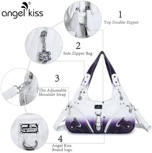 کیف دستی و کیف دستی Angelkiss Hobo برای زنان کیف دستی زنانه کیف زنانه کیف های شانه بزرگ روزانه Image