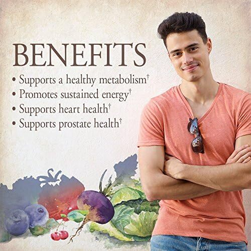 مولتی ویتامین ارگانیک گیاهی Garden of Life mykind برای مردان، 120 قرص، ویتامین‌ها و مواد معدنی گیاهی برای سلامت و رفاه مردان، ارگانیک و تأیید شده