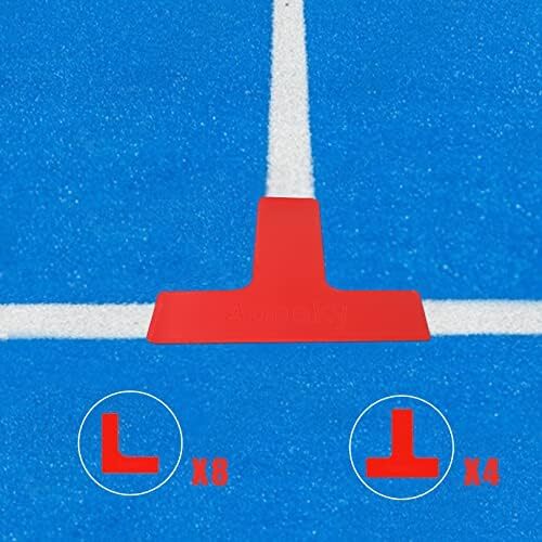 ست تور مینی تنیس Aoneky 10ft/18ft، پایه قاب فلزی و توری نایلونی قوی - تور بدمینتون تنیس قابل حمل PikckleBall برای کودکان و نوجوانان جوان 3M 6M در فضای باز Image