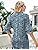 TFSDOD زنانه یقه V یقه 3/4 تاپ آستین زنگ دار یقه یقه دار پیراهن آستین دار یقه دار بلوزهای گشاد تابستانی تابستانی Thumbnail