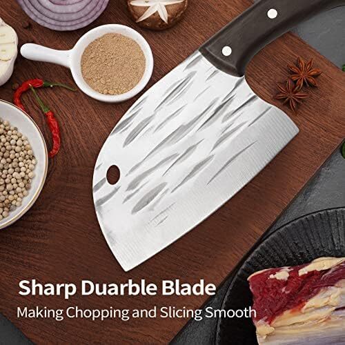 چاقوی گوشت‌خوری TJ POP به طول 6.2 اینچ، چاقوی سبزی‌خوری فوق‌العاده تیز و سبک، چاقوی خردکن تمام‌تنگ، چاقوی سرآشپز صربستان، تیغه استیل ضدزنگ با ضخامت 1.5 میلی‌متر، سری شکل ماهی HP01004 Image