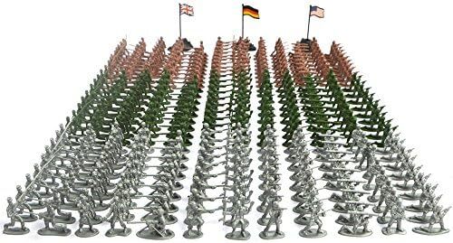 RAINBOW TOYFROG Army Men Play Bucket-Soldiers of WWII-Over 300 Piece Set