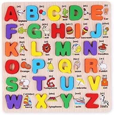 English Abc Alphabet چوبی تخته اره منبت کاری اره مویی حروف پازل بازی اسباب بازی آموزشی