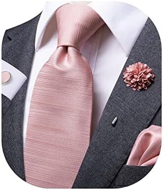 ست کراوات و ست چهارگوش جیبی مردانه Dubulle مردانه کراوات ابریشمی Paisely Image